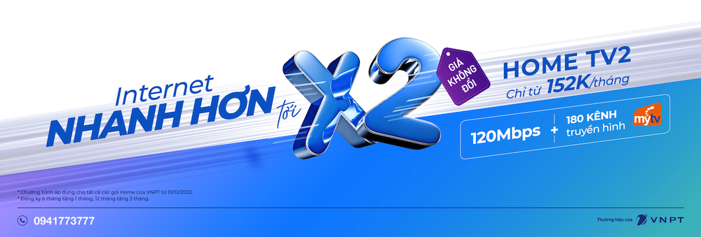 Internet VNPT nhanh hơn tới 2 lần – Giá không đổi