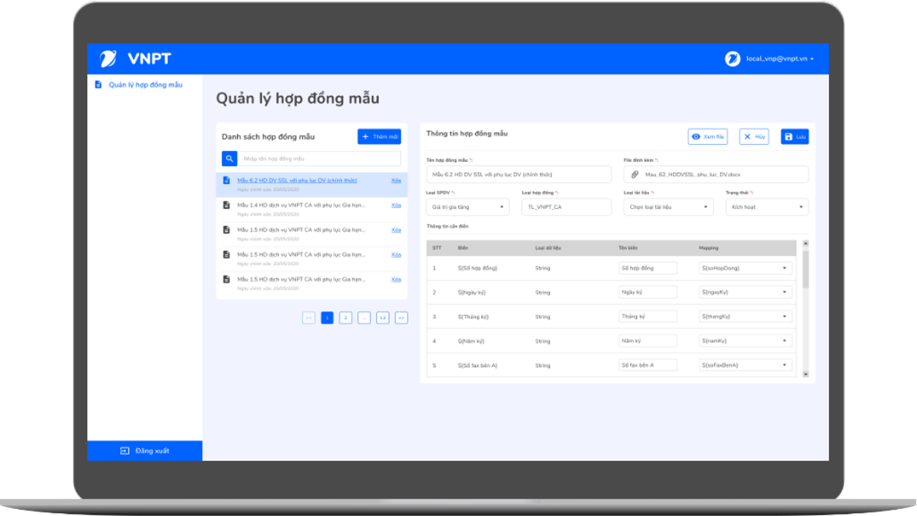 VNPT eContract – Tính năng quản lý hợp đồng mẫu VNPT eContract – Tính năng quản lý hợp đồng mẫu
