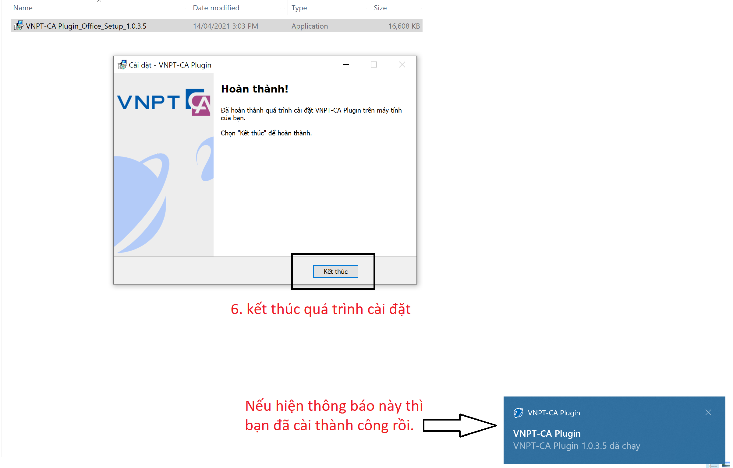 Bước 6 Hướng dẫn cài Phần mềm VNPT CA -Plugin trên Windows. Buoc-6-cai-phan-mem-VNPT-CA-Plugin