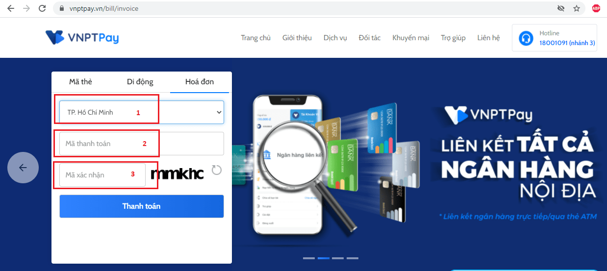 Thanh toán qua VNPT Pay Thanh toán qua VNPT Pay