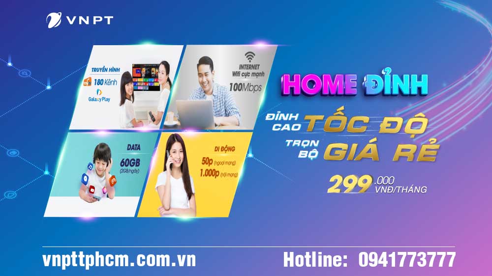 VNPT VinaPhone ra mắt gói cước Home Đỉnh với ưu đãi 2GB data/ngày VNPT VinaPhone ra mắt gói cước Home Đỉnh với ưu đãi 2GB data/ngày