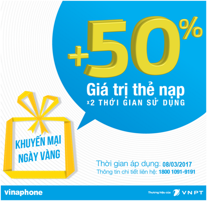KHUYẾN MẠI NẠP THẺ NGÀY VÀNG 08/03/2017 KHUYẾN MẠI NẠP THẺ NGÀY VÀNG 08/03/2017
