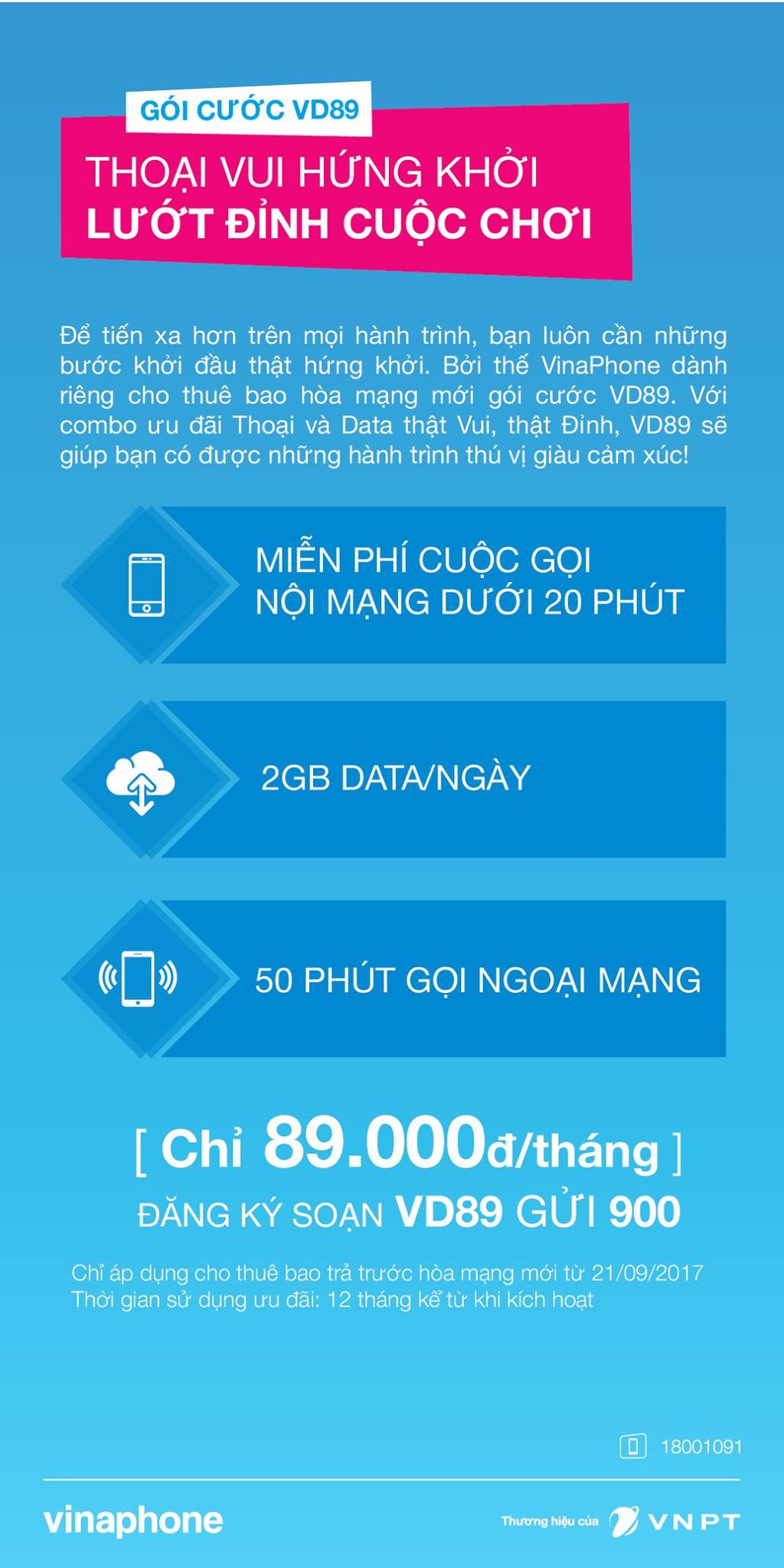 Đăng ký gói VD89 Vinaphone Miễn Phí gọi, tặng 60GB chỉ 89.000đ Đăng ký gói VD89 Vinaphone Miễn Phí gọi, tặng 60GB chỉ 89.000đ
